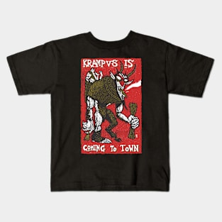 KRAMPUS IS COMING Kids T-Shirt